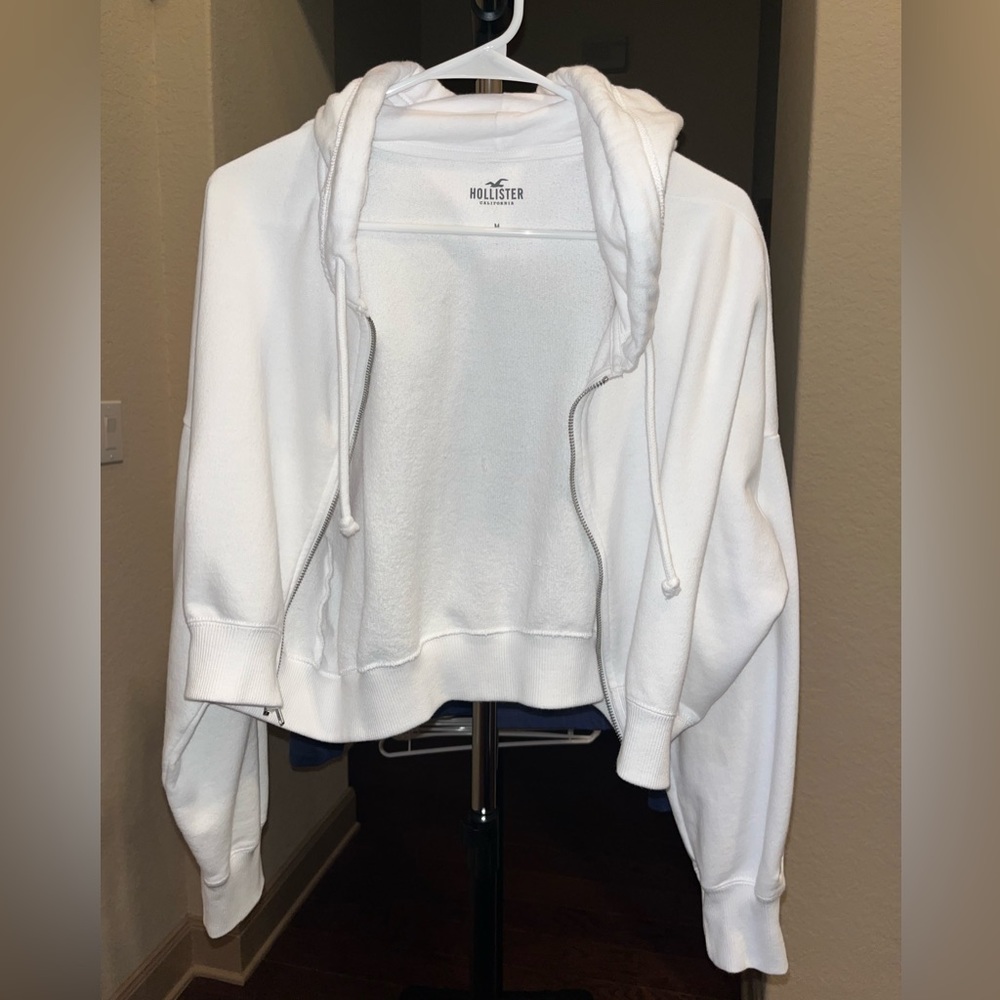 cropped full zip jacket from hollister